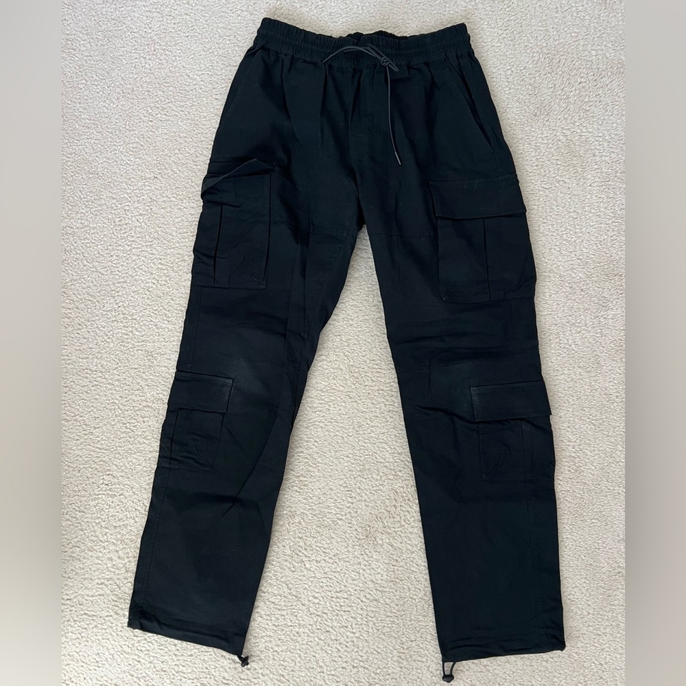 Richie Le Men’s Black Cargo Pants